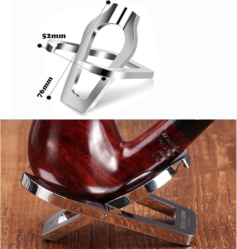 VOVCAMLS 5 Pcs Pipe Stand Holder Set, Foldable Pipe Stand Rack Holder Kit (1*Metal Stand, 4* Plastic Stands) - Image 2
